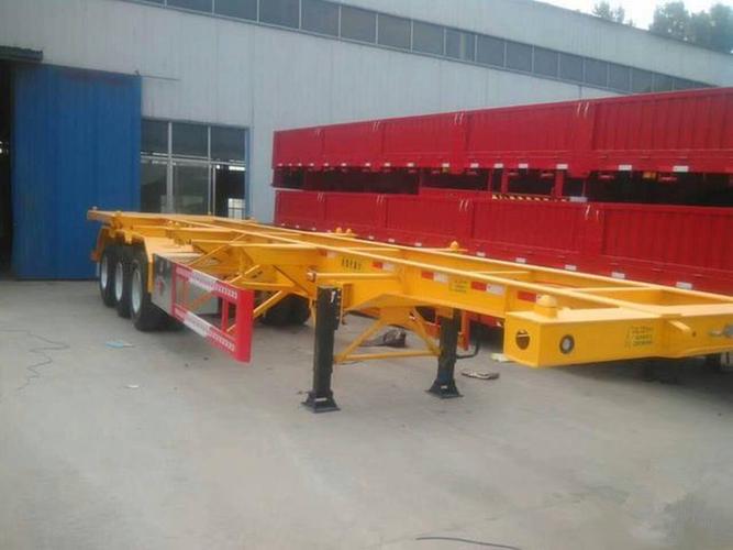 【梅州】20英尺40英尺集装箱骨架运输半挂车 价格6.00