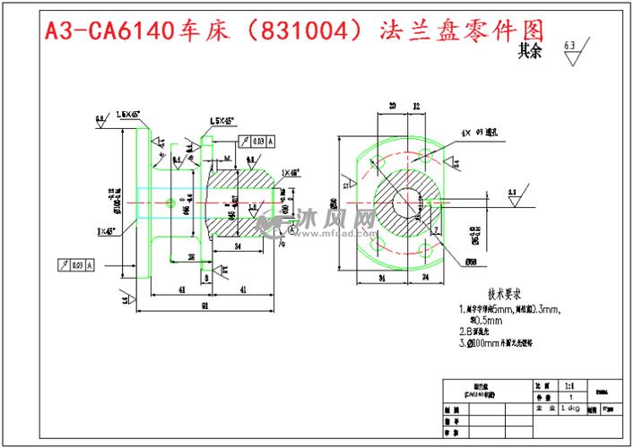 法兰盘零件的机械加工工艺规程和专用夹具设计图