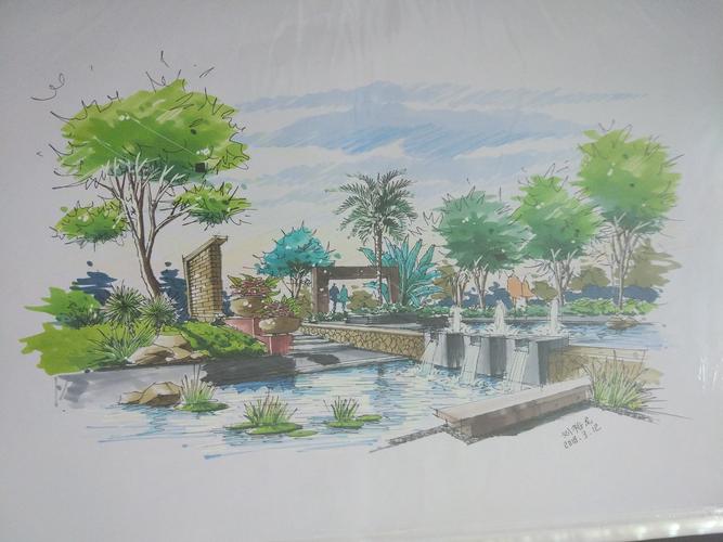 手绘景观作品集(存档)|空间|其他空间|负债设计师丶