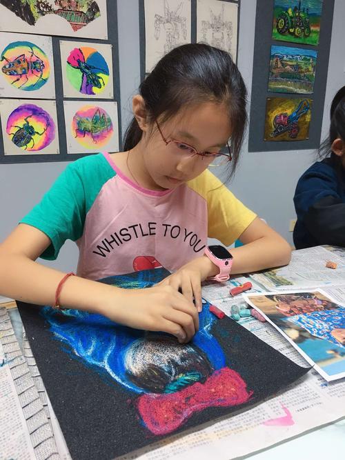 小花学重磅蜡棒画