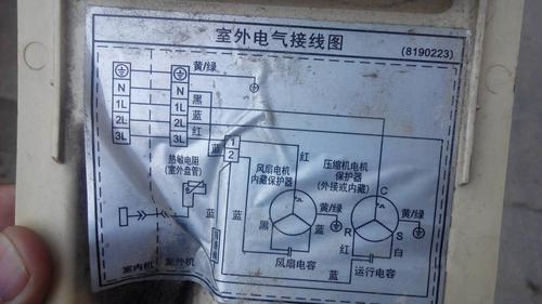 美的空调外机线怎么接,看图和我说下顺序,急急急!