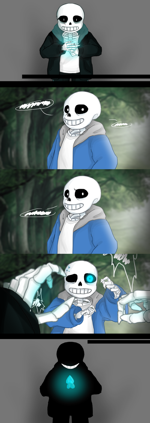 sans 自己杀自己什么的,画工不咋地不知道能不能传达出那个意思 不