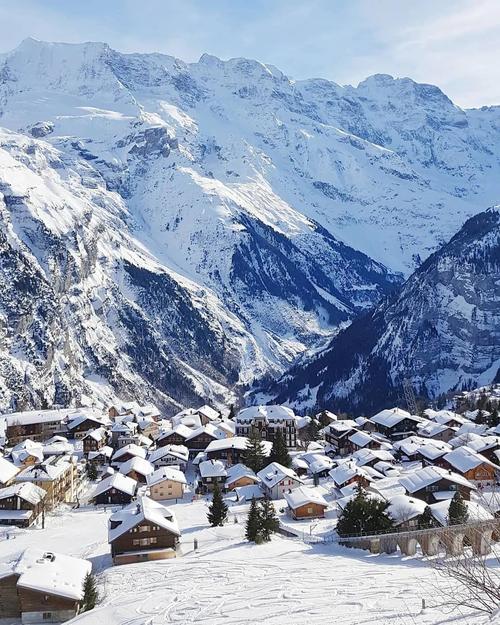 瑞士雪朗峰:等你来赴一场冬天的约会