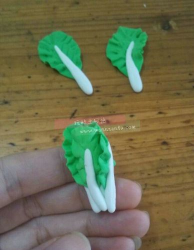 粘土小白菜做法教学分享