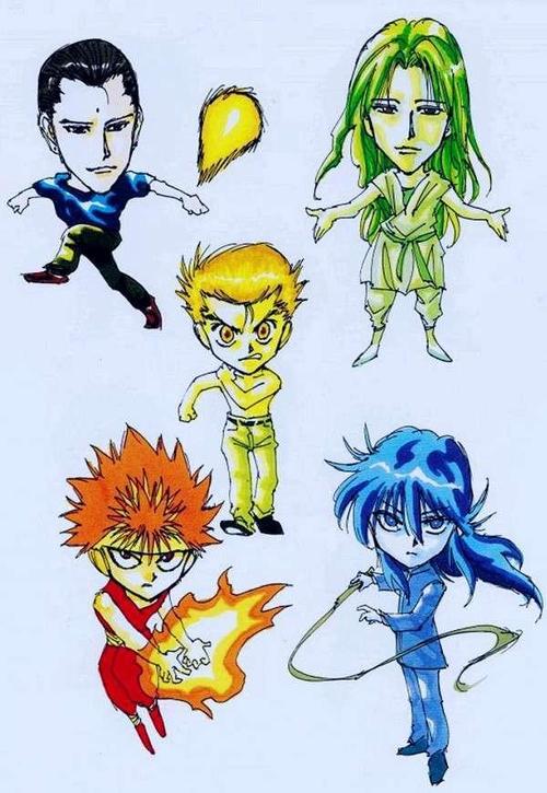 幽游白书:看看这些q版化的人物,铁杆粉丝都不一定能全部认出来