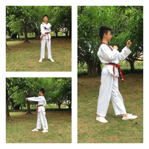 其它 武术跆拳道训练内容 写美篇跆拳道冲拳姿势 左冲拳:右脚蹬地