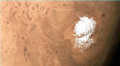 欧空局用雷达探得火星南极冰盖下有大湖