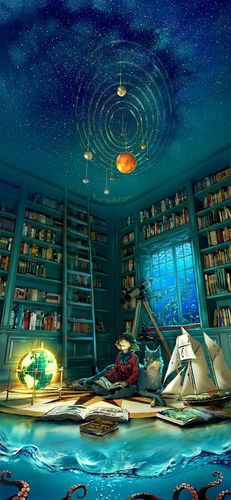 俯仰终宇宙,不乐复何如.【唯美 插画 …-堆糖,美好