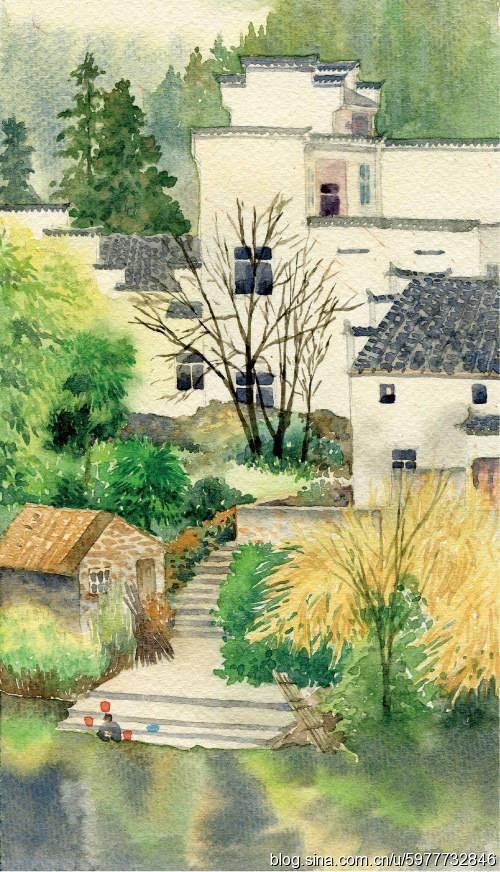 潭州教育艺术之水彩绘时光最美乡村婺源