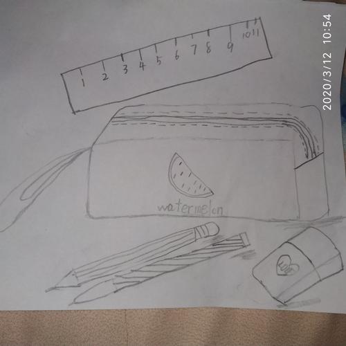 文具写生———厚小三年级线上快乐美术