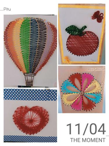 创意钉线画————孙伯镇中心幼儿园中二班亲子手工活动