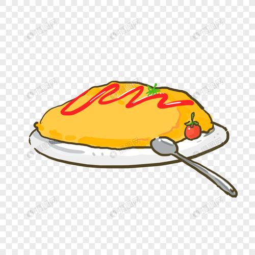 蛋包饭日式料理食物美食卡通