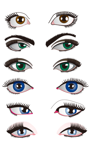 矢量表情五官拟真眼睛