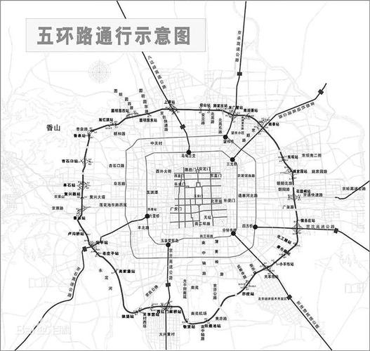 7个三环的长度; 北京四环65公里; 北京五环98公里,仅比郑州四环,多了5
