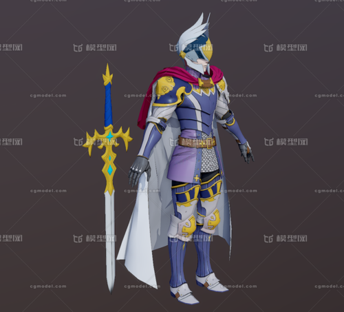 二次元 卡通 可爱 日漫 骑士 战士 骑士铠甲 盔甲 十字军 欧洲铠甲