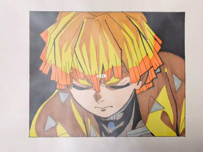 鬼灭之刃,我妻善逸手绘_鬼灭之刃_手绘_临摹_我妻善逸