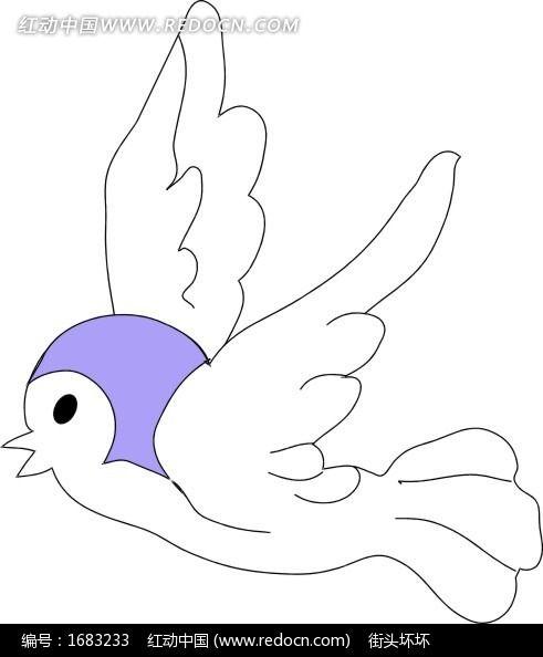 啄木鸟捉虫记-大树和小鸟儿童画9