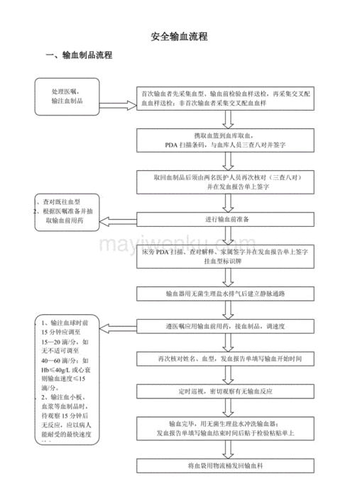 安全输血流程