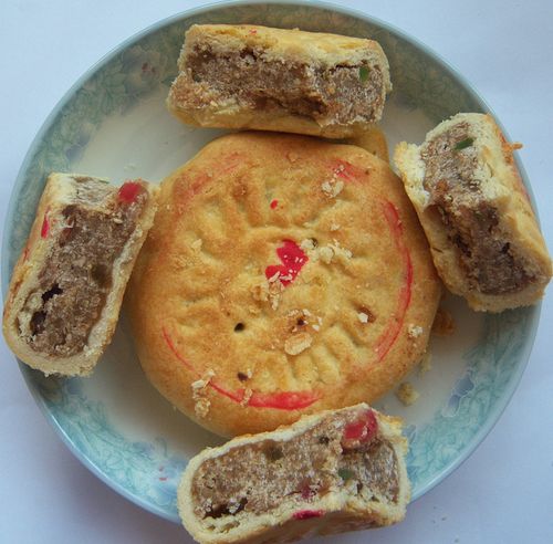 内蒙古锡盟特产正宗白旗点心麻油月饼500克