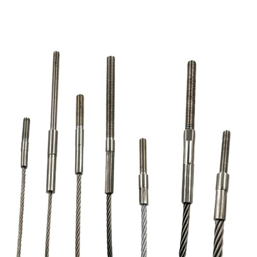 钢丝绳螺纹杆压接头夹头卡头卡扣锁紧器紧固调节接线器 3mm 防护栏