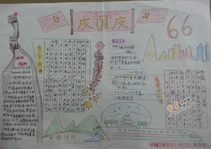 关于庆国庆手抄报版面设计图
