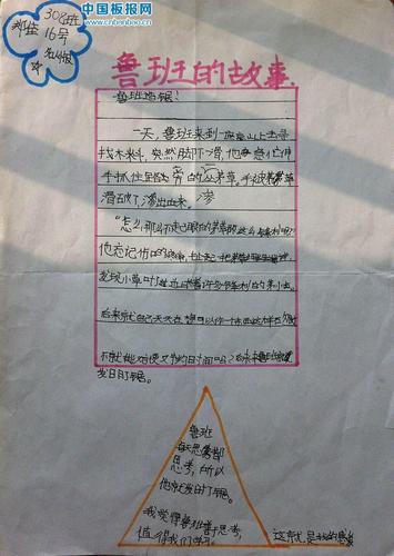 鲁班手抄报图片