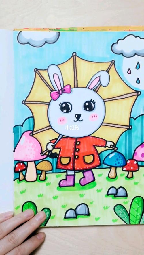 儿童画下雨啦～_简笔画_简笔画教程_母婴_婴童用品