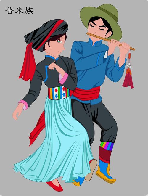 五十六个民族卡通人物图片大全