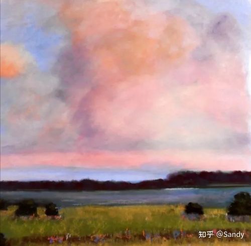手绘油画天空图片