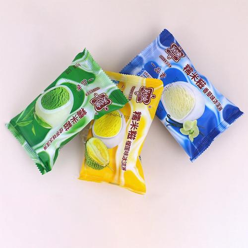美怡乐一品香糯米糍香草绿茶榴莲巧克力味冰淇淋冰皮团子零食雪糕