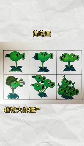 今日主题‖豌豆射手简笔画分享_简笔画_豌豆_马克笔_画个简笔画_知识