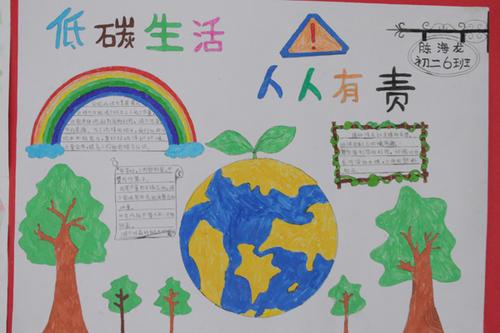 低碳环保和谐生活手抄报 低碳环保手抄报-蒲城教育