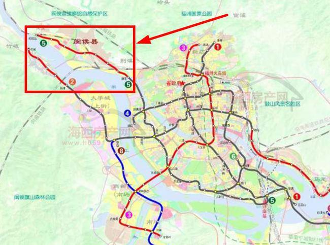 福州地铁最新规划图出炉地铁8号线取代5号线二期设20个站点