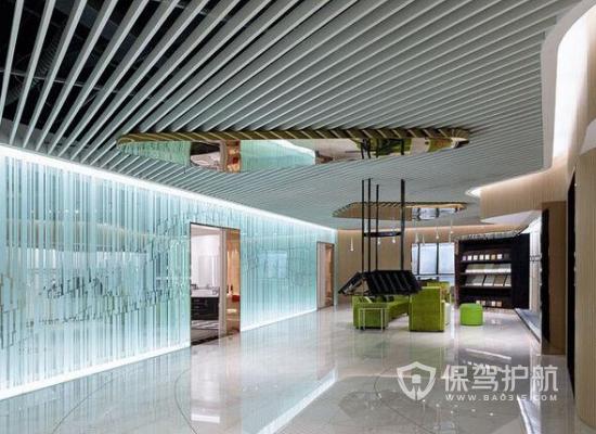 简约风格现代化展厅吊顶装修效果图