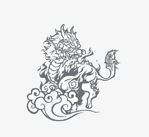 关键词 : 国画,麒麟,白描,神兽,水墨麒麟