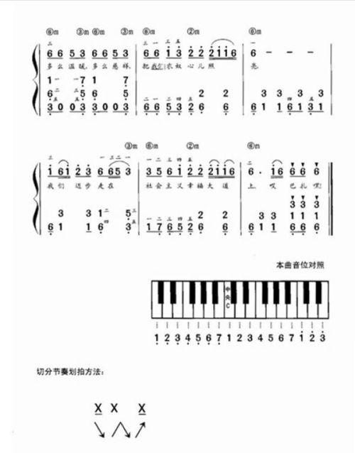 求一首简单的钢琴曲子简谱带左手伴奏(不要儿歌)