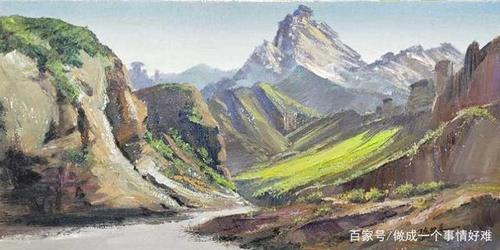 祁连山之美,不仅在山,还在其顶上的雪,画家陈双喜油画