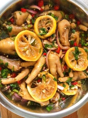 柠檬百香果酸辣网红鸡爪