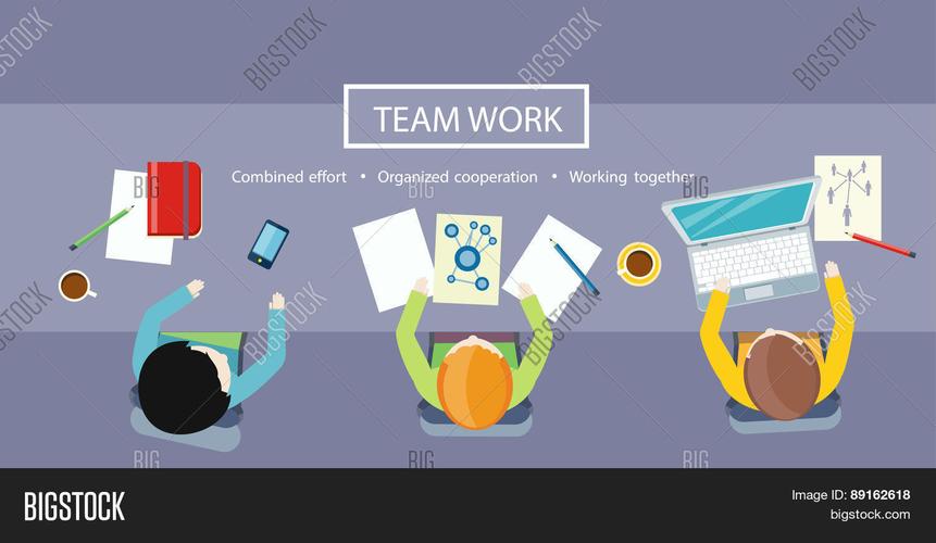 team work concept. business meeting 库存矢量图和