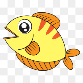 卡通手绘水彩小鱼