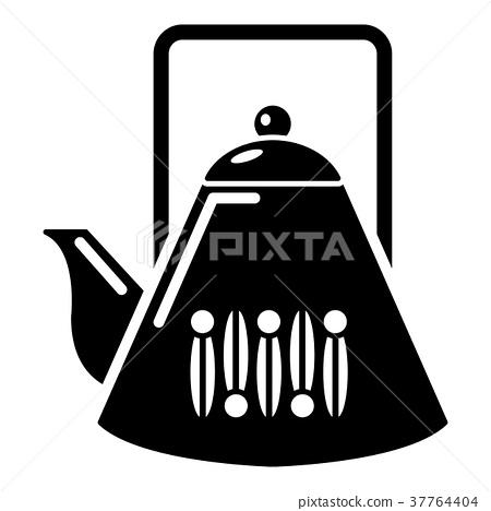 插图素材: kettle icon, simple black style