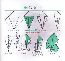 怎么折纸折孔雀 手工折纸大全-蒲城教育文学网
