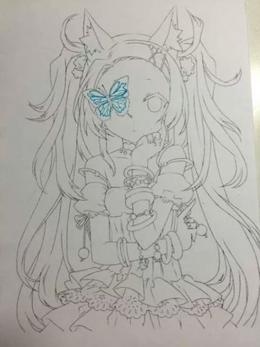 马克笔绘画上色教程,线稿