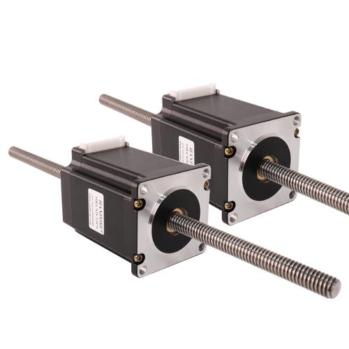 57贯通式直线丝杆步进电机伸缩往复运动装置可调节正反转马达厂家