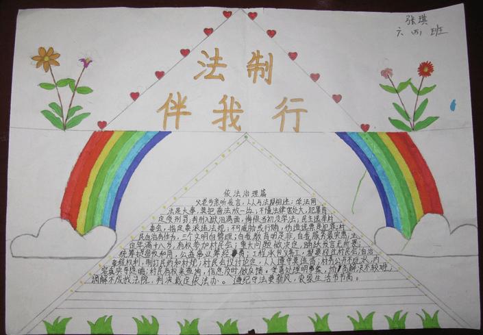 法制手抄报图片大全一年级