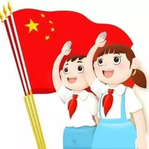 戴红领巾敬礼的小孩简笔画