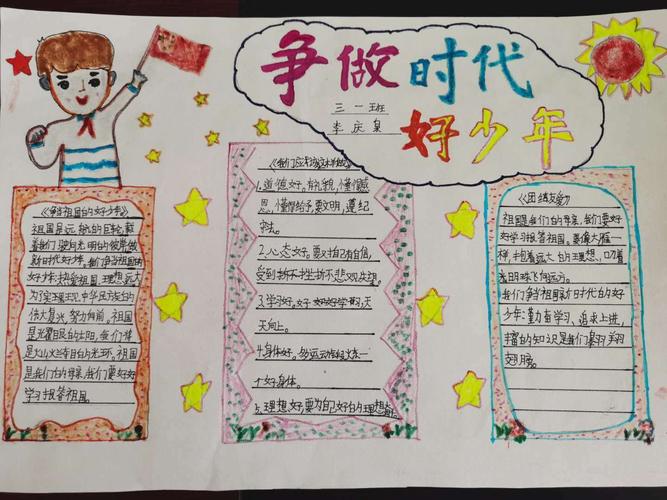 赵岗镇裴固小学庆六一"争做新时代出彩好少年"主题系列活动之手抄报
