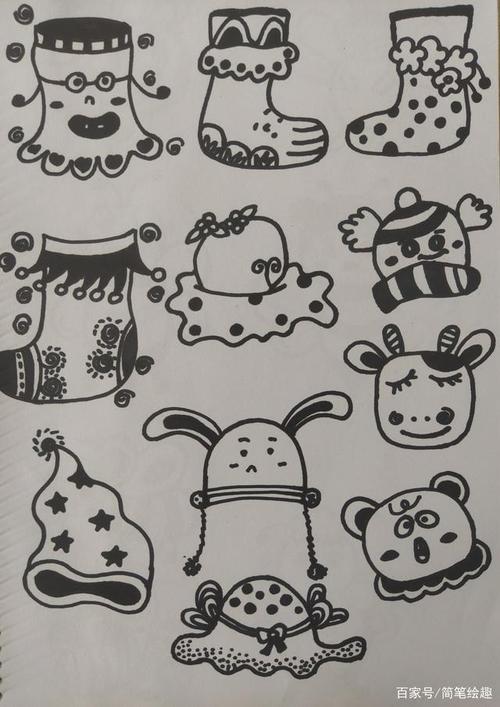 黑白线描绘画—10福儿童创意简单黑白线描收藏起来跟着画太赞了