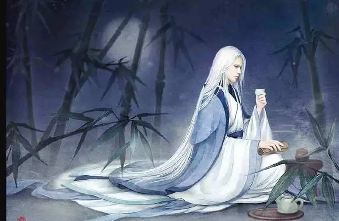 美男子照片 40张唯美古风白发美男壁纸