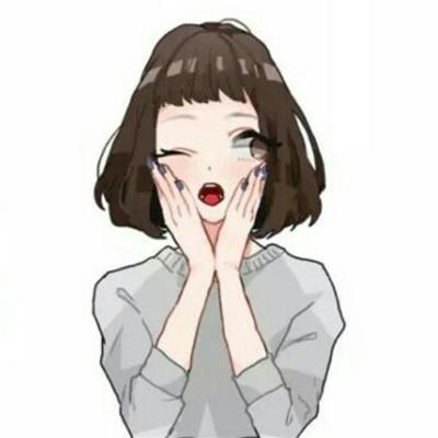 微信头像女生卡通短发女生头像小清新头像